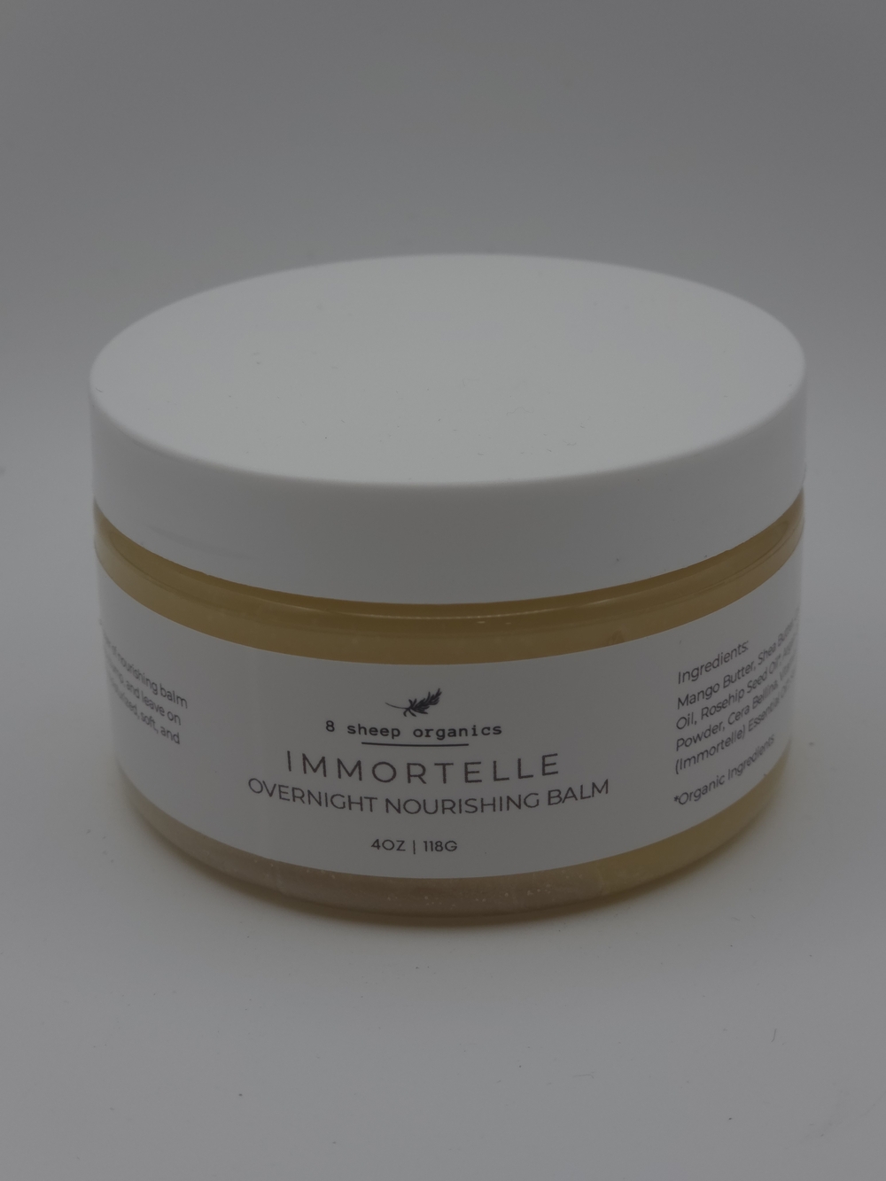 8 Sheep Organics Immortelle Overnight Nourishing Balm - White & Gold